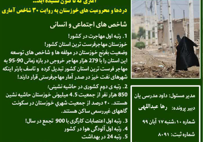 خوزستان به روایت آمار؛ آماری که تا کنون نشنیده اید…